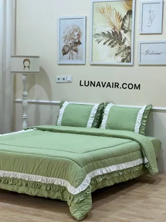 روتختی چیندار ( الیزه ) رنگ خزه ای و سفید