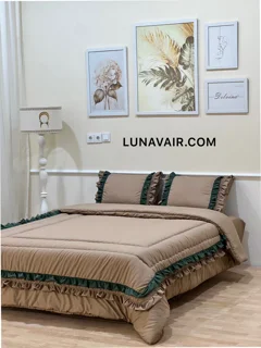 روتختی چیندار ( الیزه ) رنگ موکا و سبز جنگلی